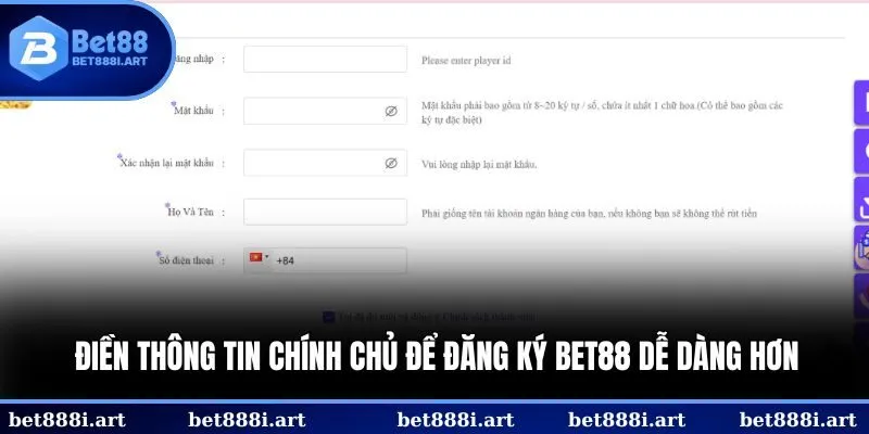 Đăng ký để trải nghiệm nhiều hơn tính năng trên trang BET88